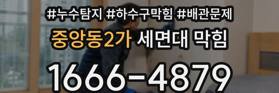 중앙동2가 세면대 막힘
