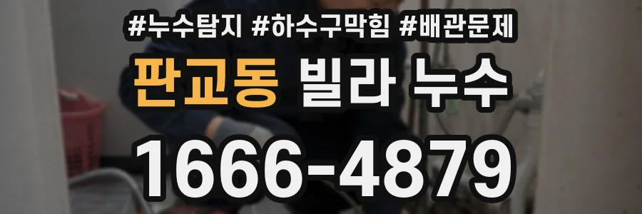 판교동 빌라 누수