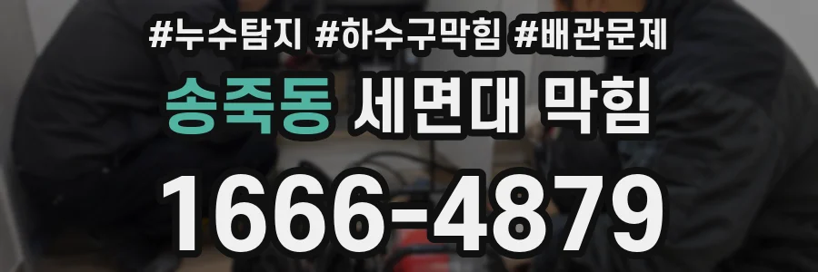 송죽동 세면대 막힘