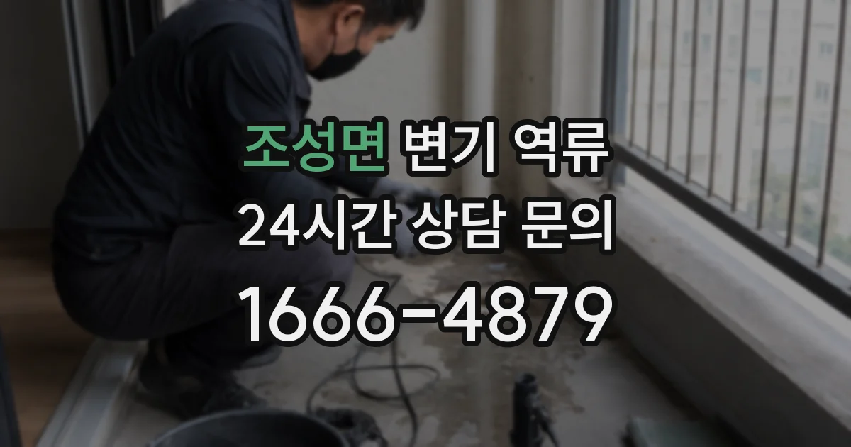 조성면 변기 역류