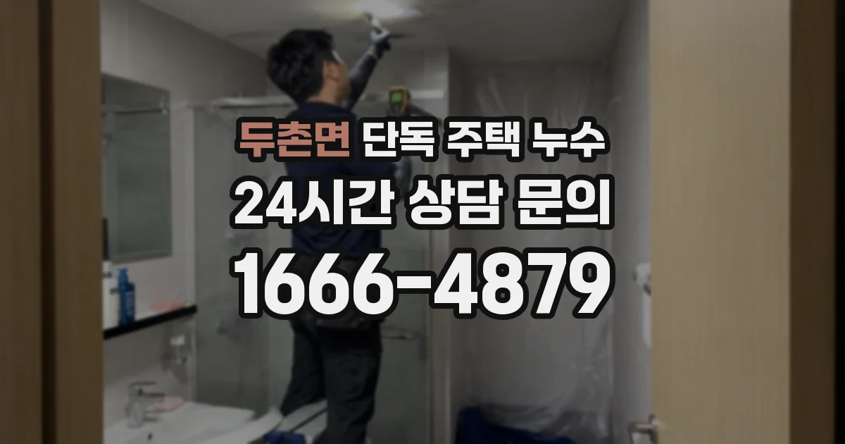 두촌면 단독 주택 누수