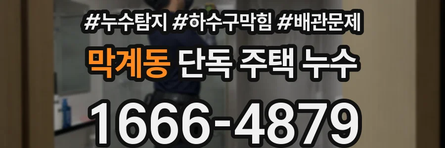 막계동 단독 주택 누수