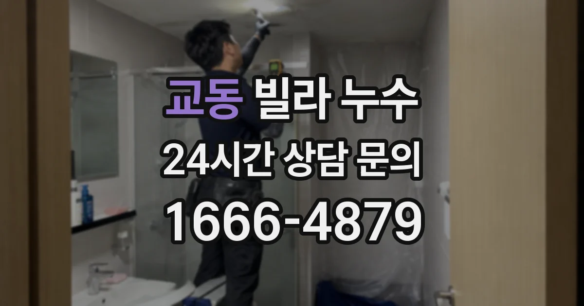 교동 빌라 누수