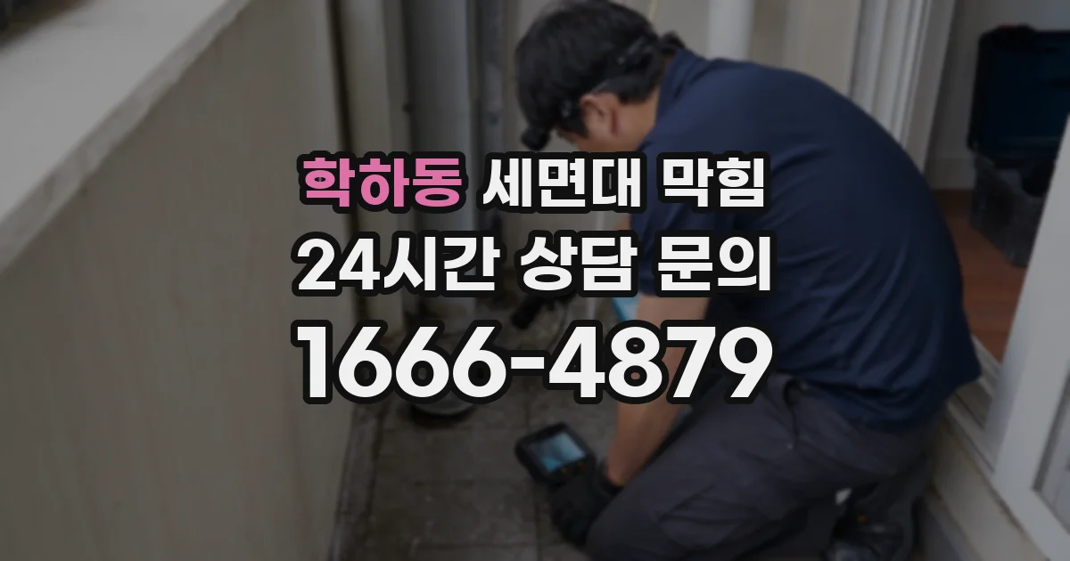 학하동 세면대 막힘