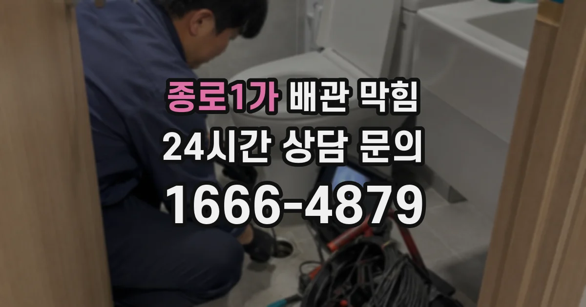 종로1가 배관 막힘
