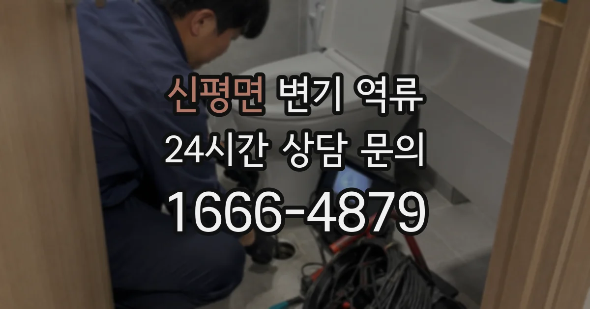 신평면 변기 역류
