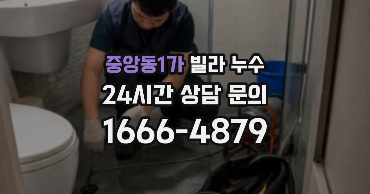 중앙동1가 빌라 누수