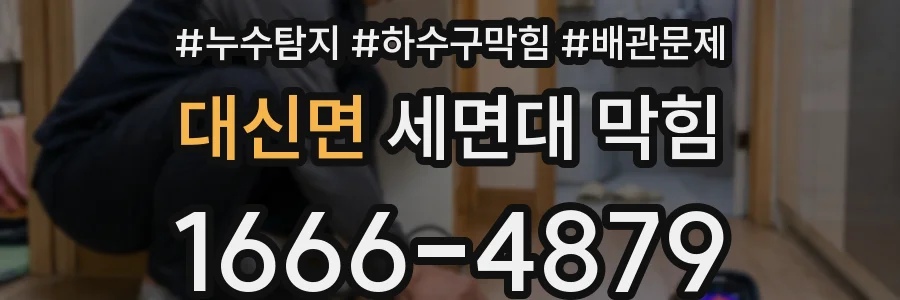 대신면 세면대 막힘