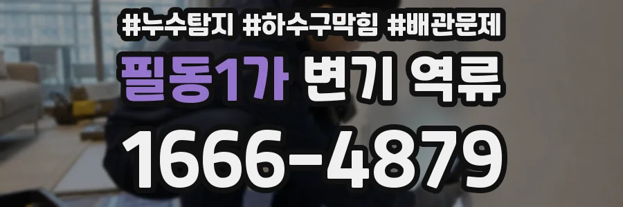 필동1가 변기 역류