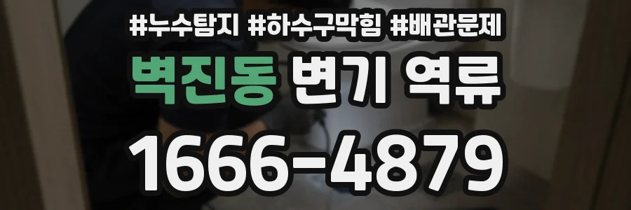 벽진동 변기 역류