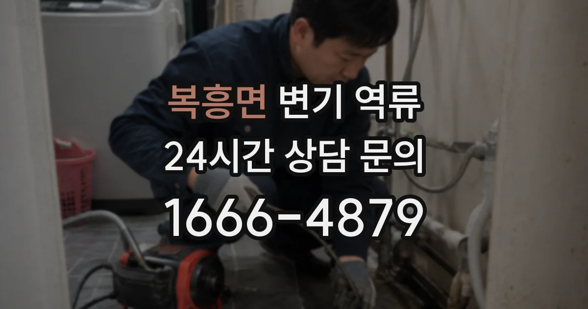 복흥면 변기 역류
