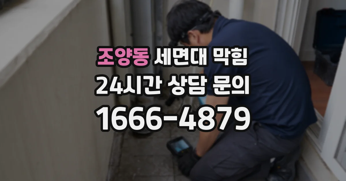 조양동 세면대 막힘