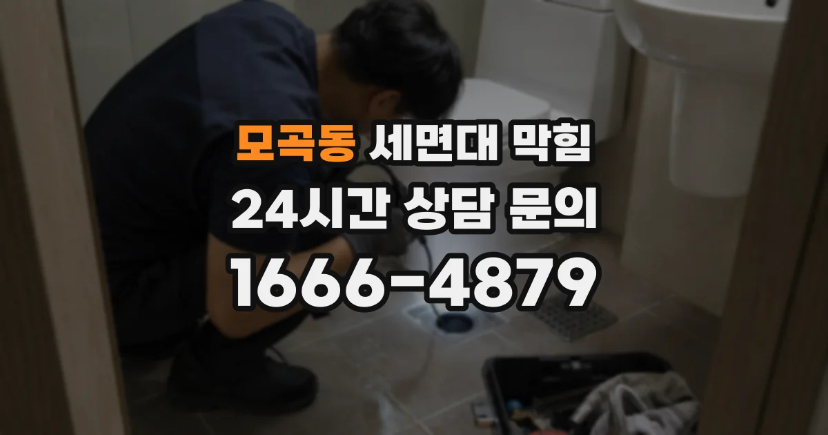 모곡동 세면대 막힘