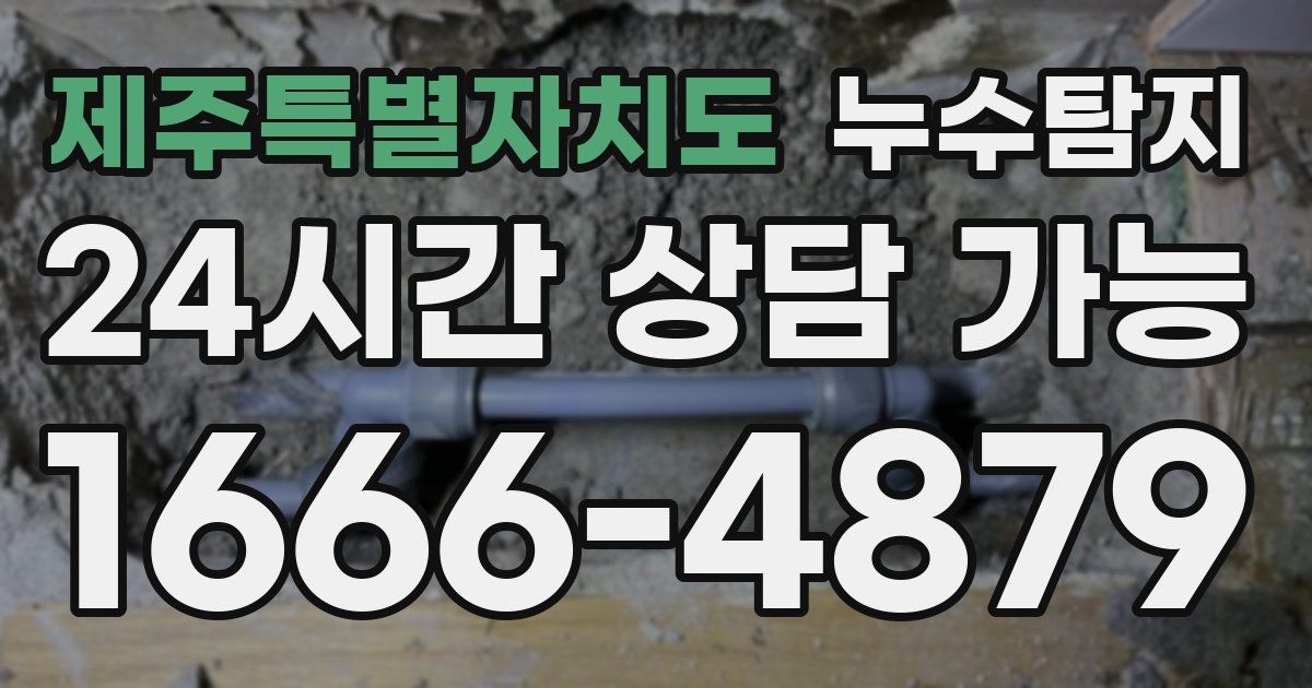 제주특별자치도 누수