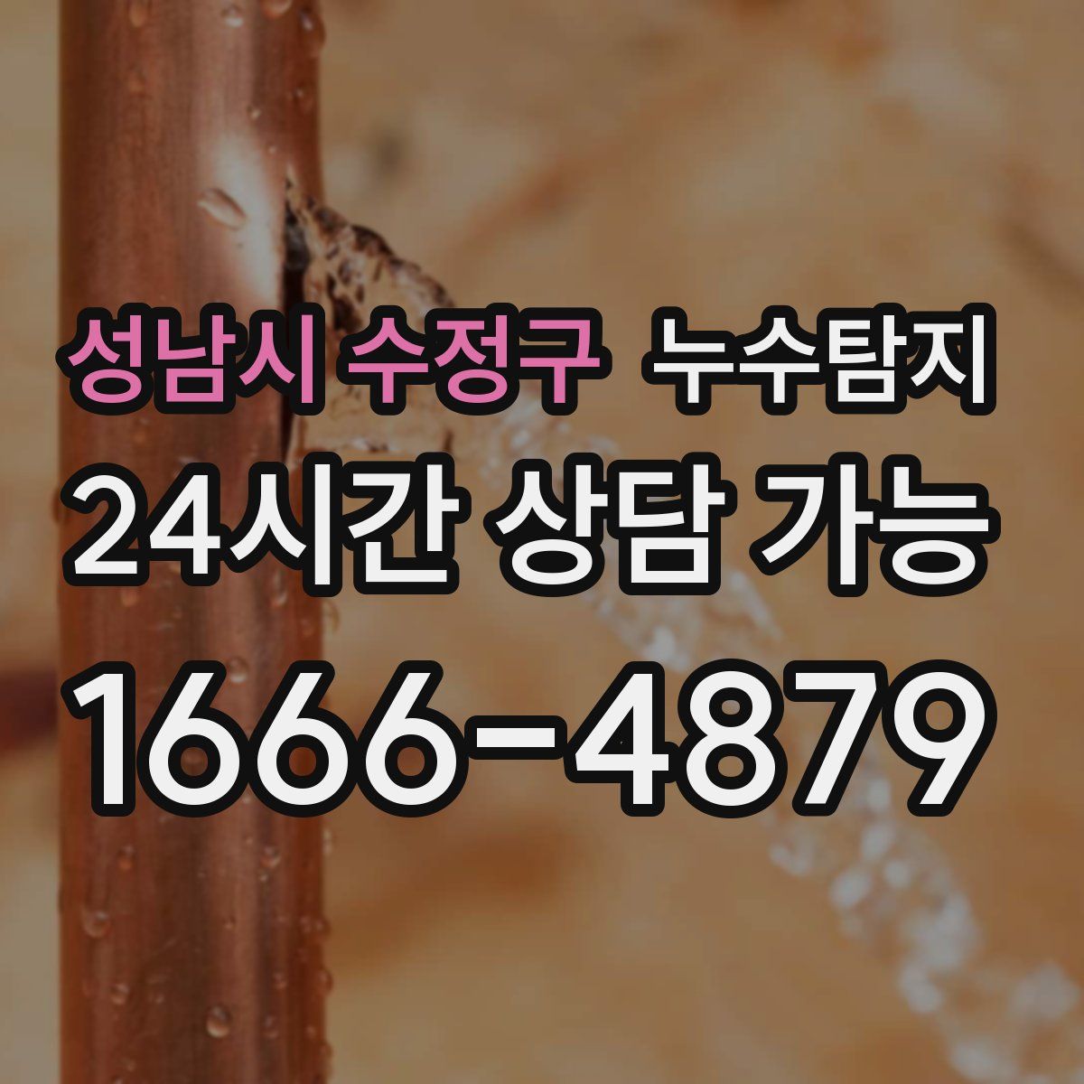 성남시 수정구 누수탐지