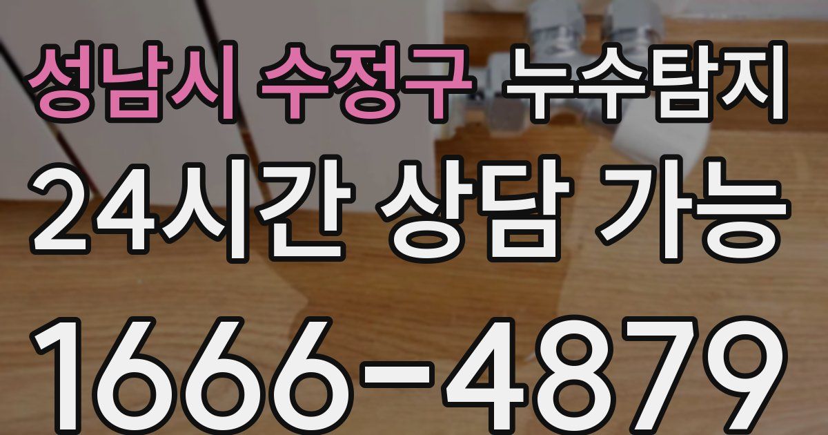 성남시 수정구 누수