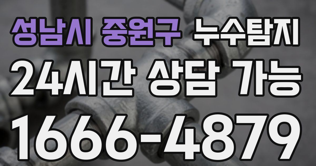 성남시 중원구 누수