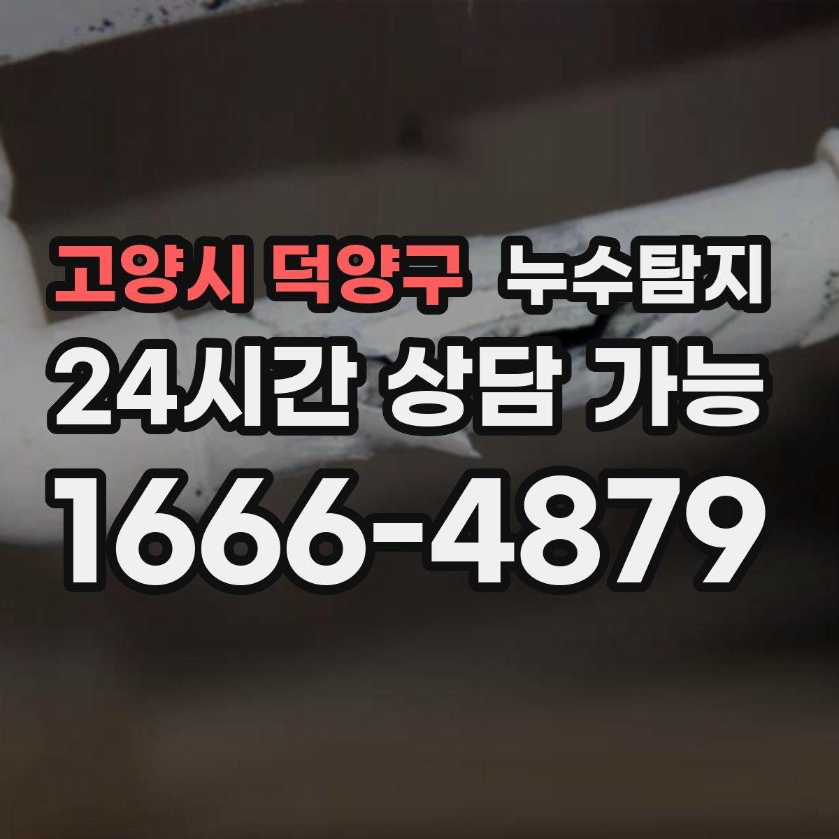고양시 덕양구 누수탐지 세탁실 배수 문제 진단 경험