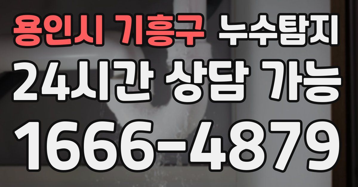 용인시 기흥구 누수