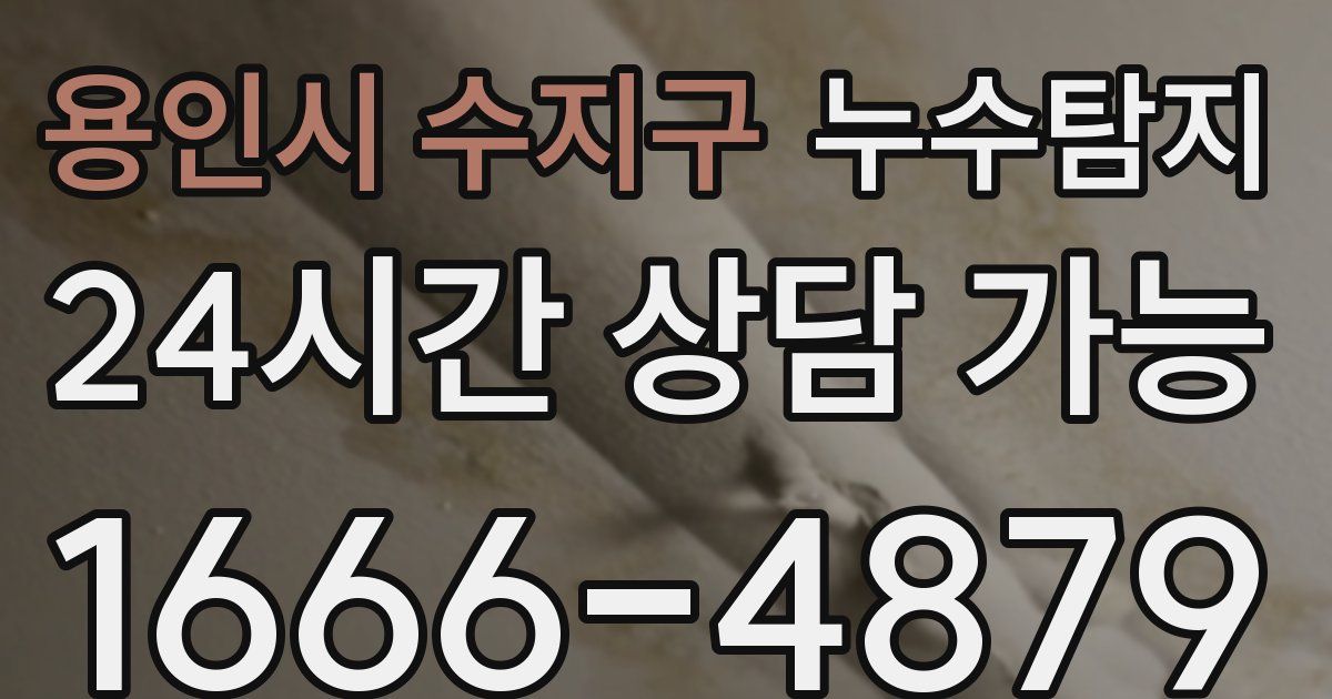 용인시 수지구 누수