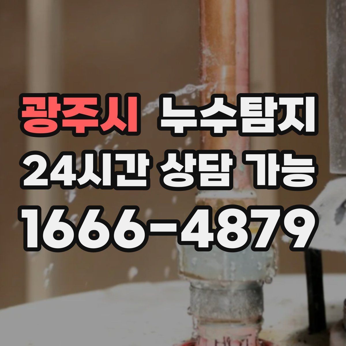 광주시 누수탐지 빠른 방문 당일 진단 가능