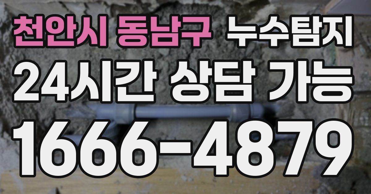 천안시 동남구 누수