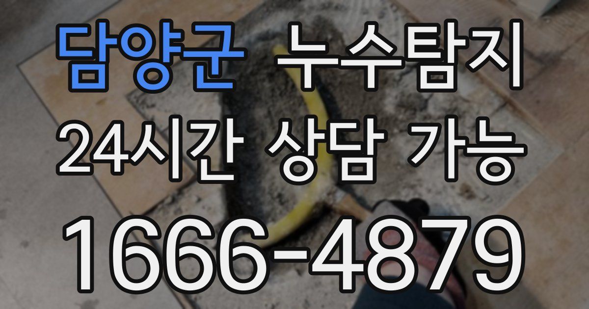 담양군 누수