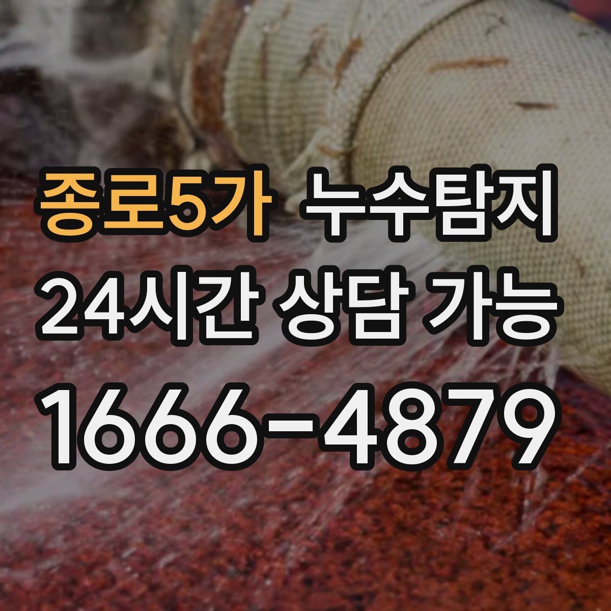 종로5가 누수탐지 사소한 증상이 알려준 큰 위험