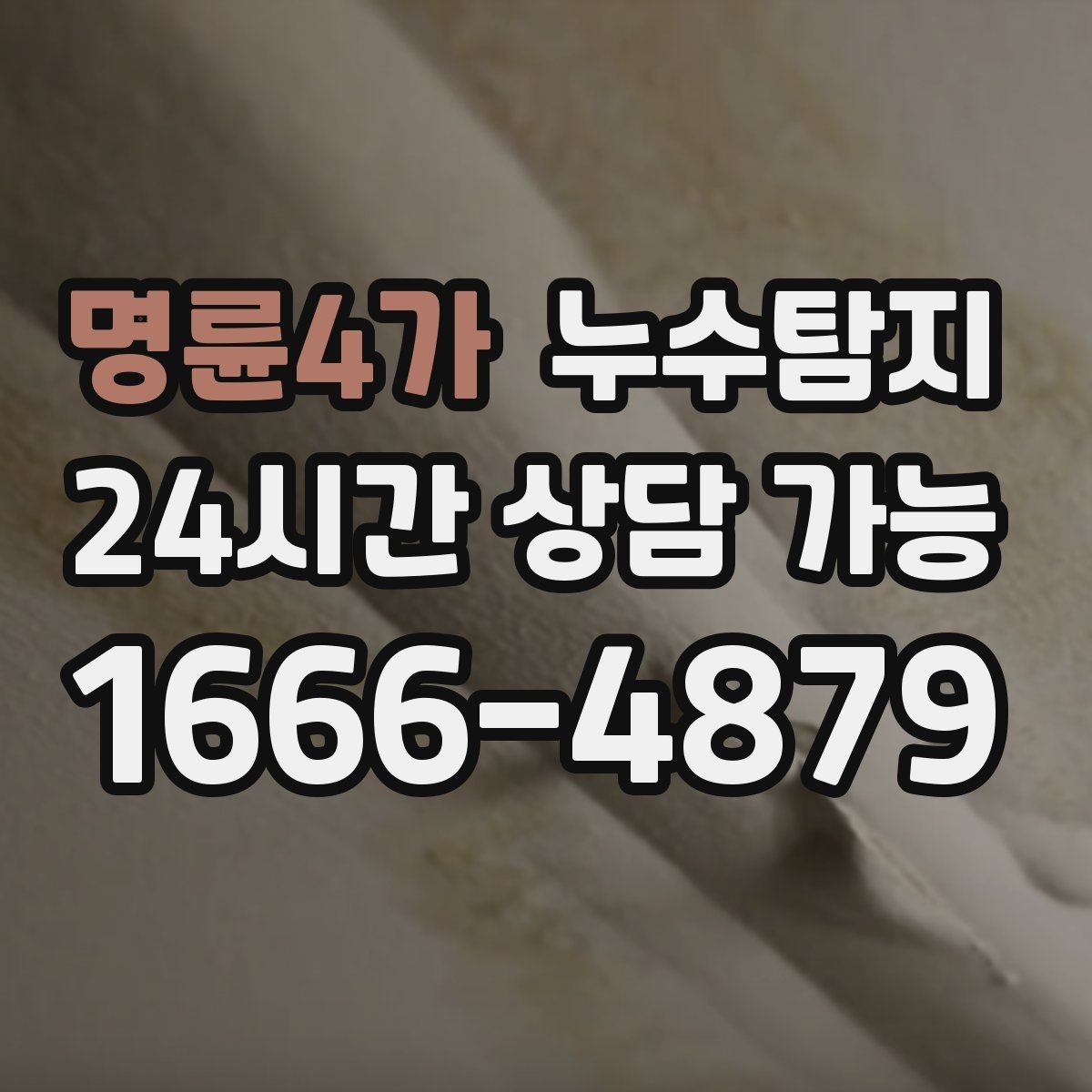 명륜4가 누수탐지 동파 누수 긴급 점검