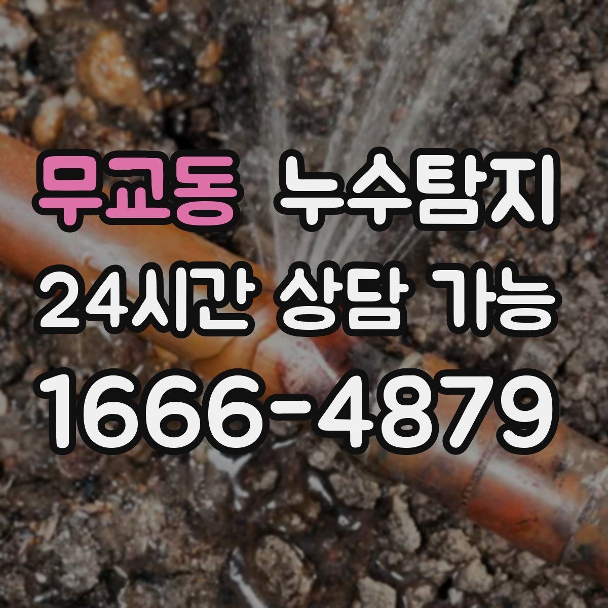 무교동 누수탐지 지하층 물고임 탈출기