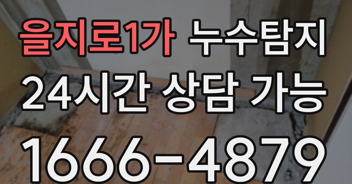 을지로1가 누수