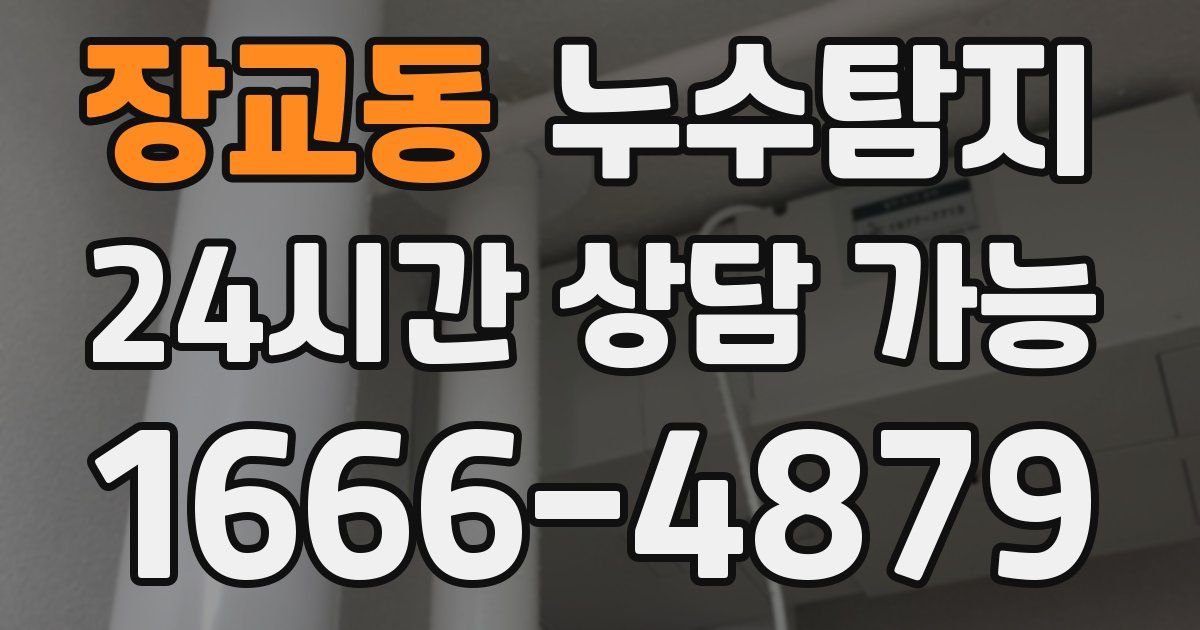 장교동 누수