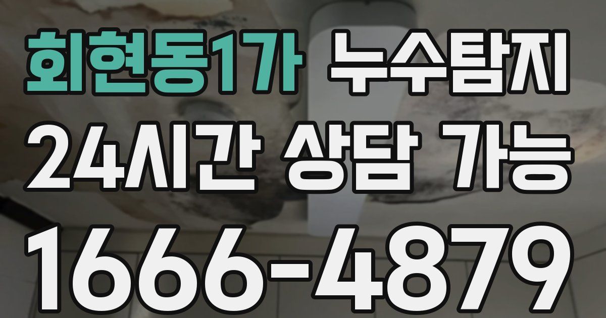 회현동1가 누수