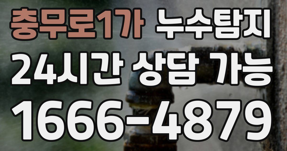 충무로1가 누수