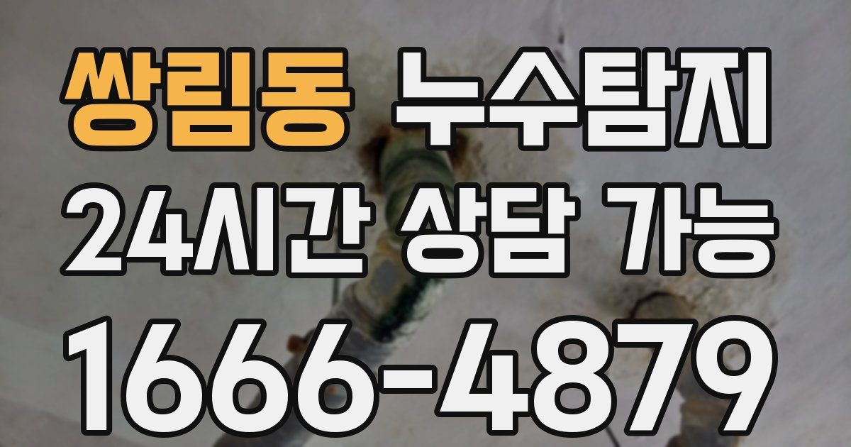 쌍림동 누수