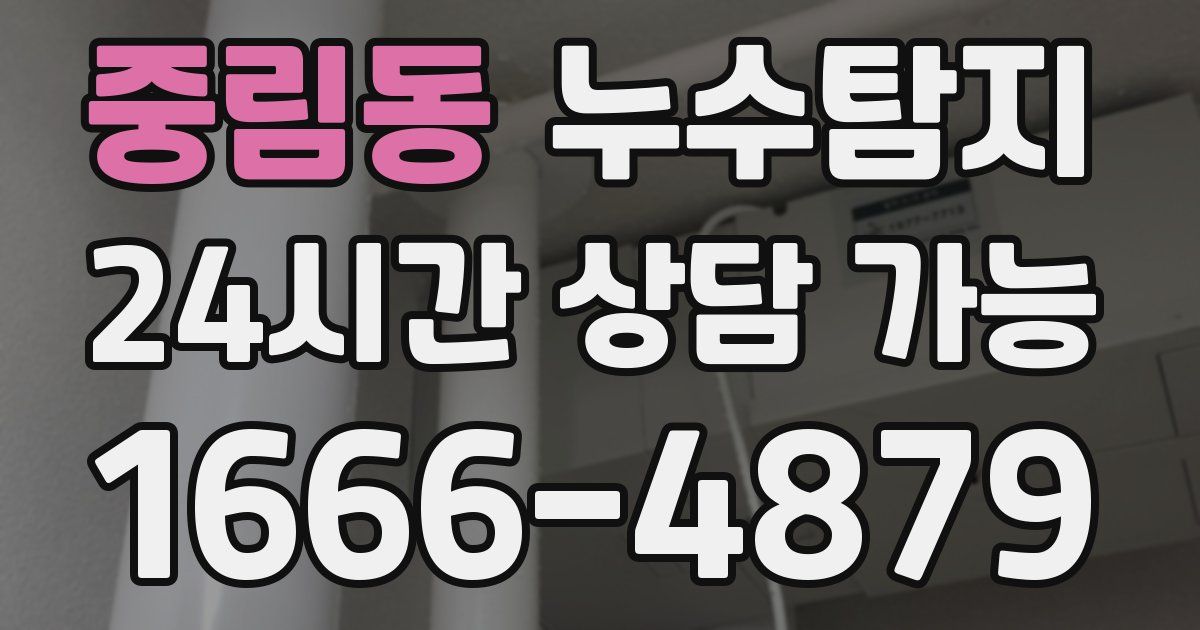 중림동 누수