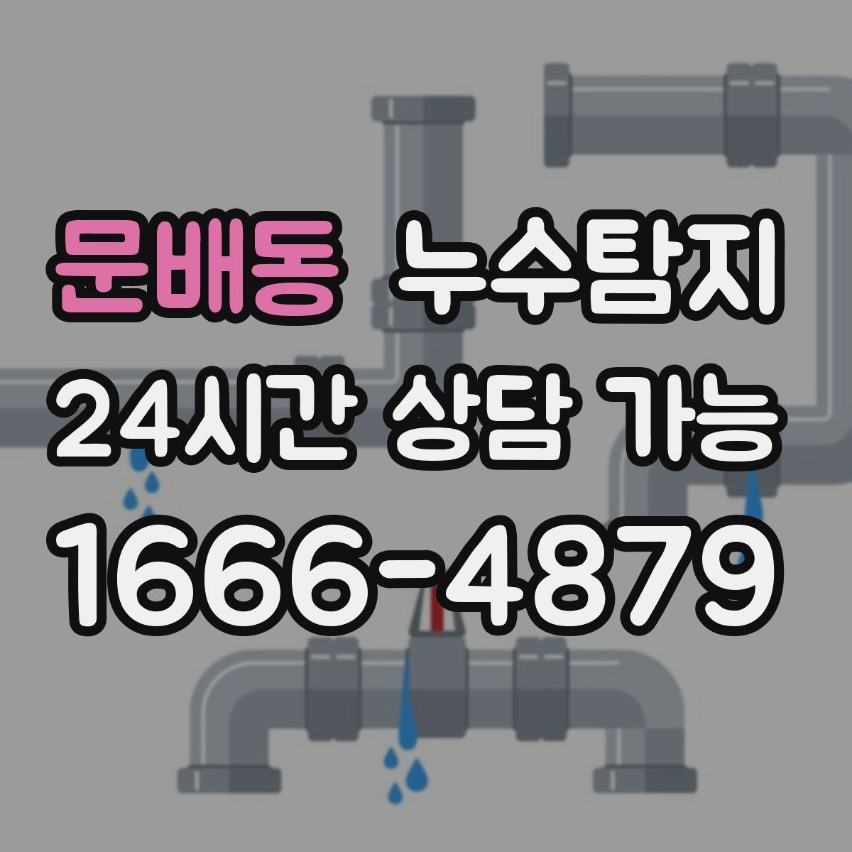 문배동 누수탐지 주말 공휴일 진단 운영