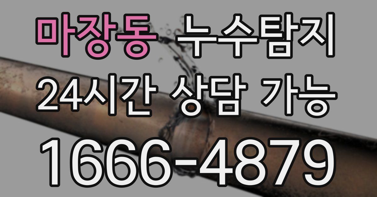 마장동 누수