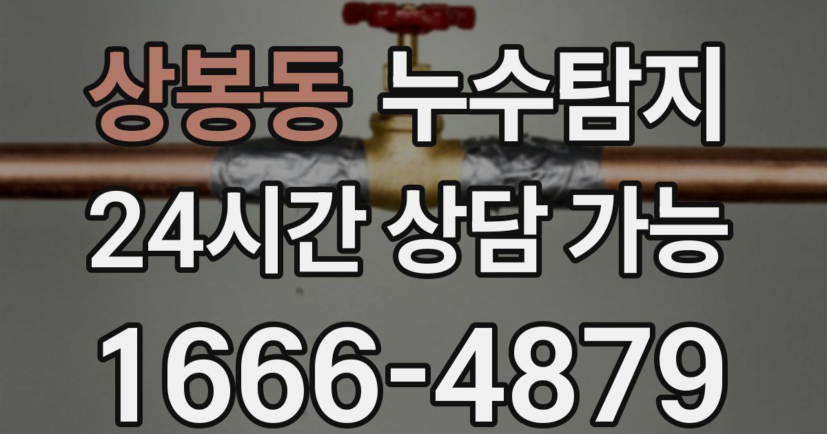 상봉동 누수