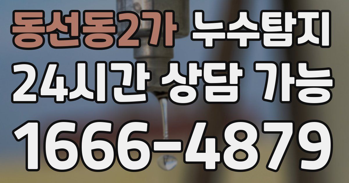 동선동2가 누수