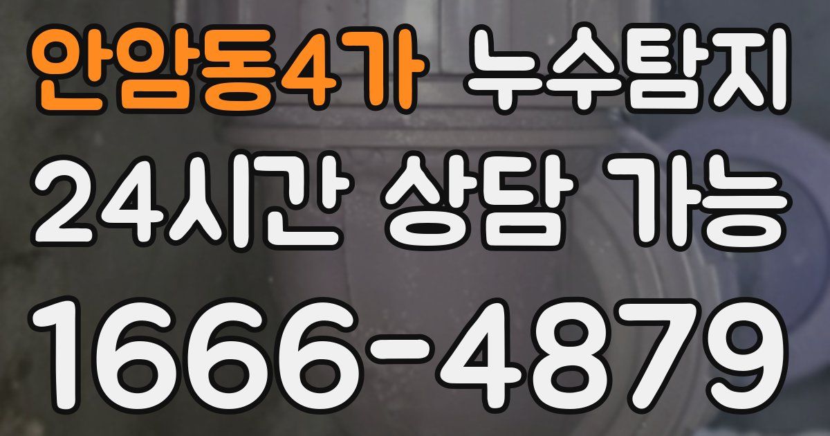 안암동4가 누수