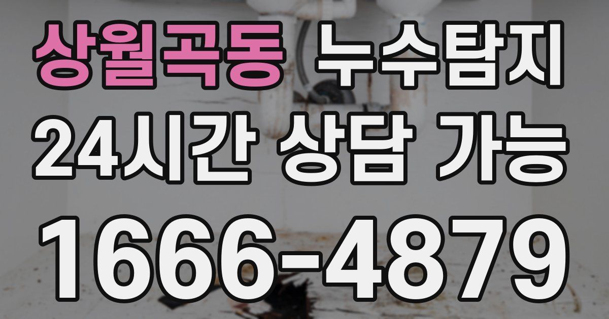 상월곡동 누수
