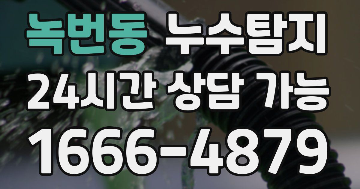 녹번동 누수
