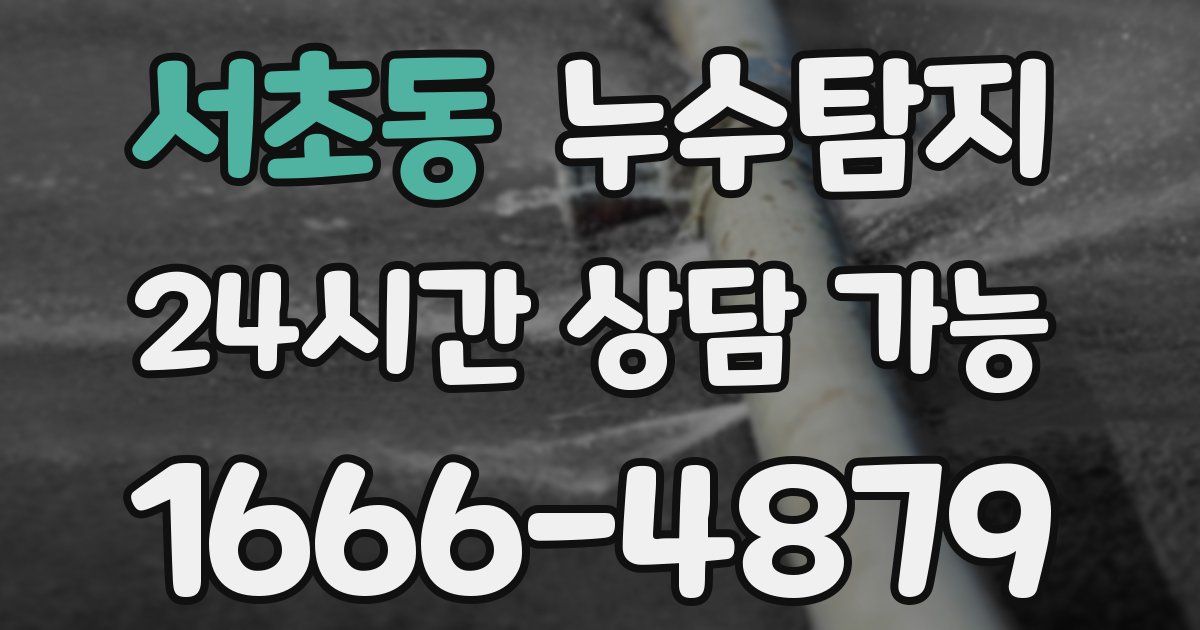 서초동 누수
