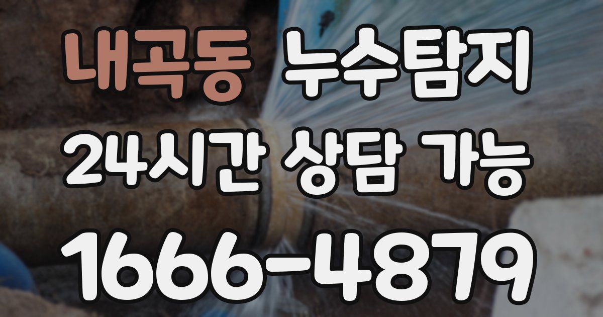 내곡동 누수