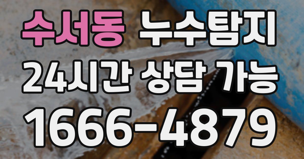수서동 누수