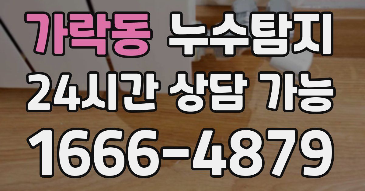 가락동 누수
