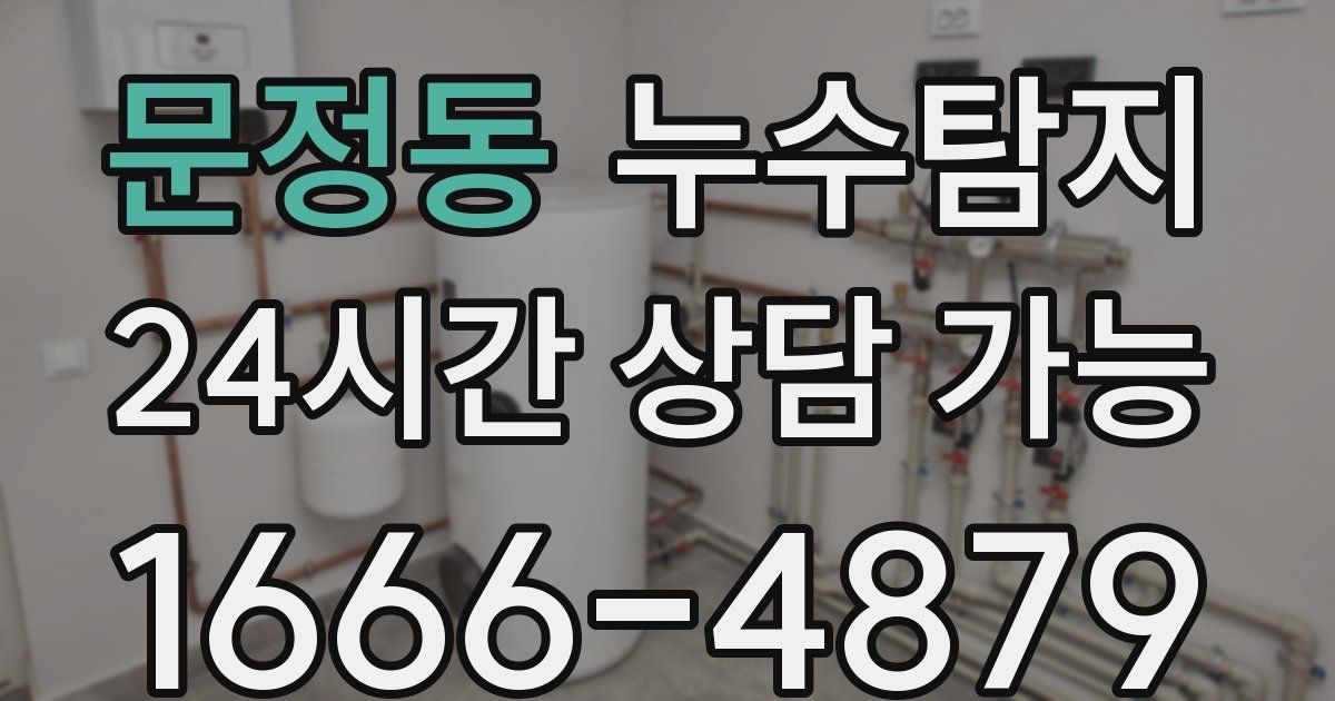 문정동 누수