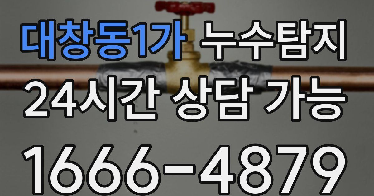 대창동1가 누수