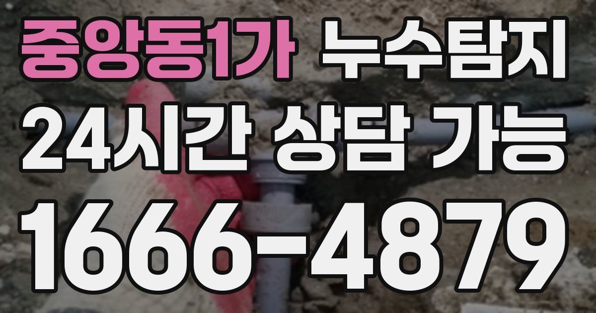 중앙동1가 누수